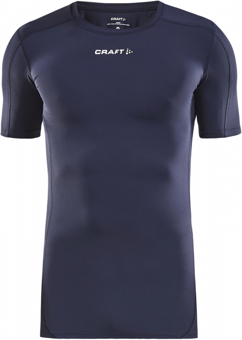 Craft - Pro Control Compression T-Shirt Kids - Granatowy & biały