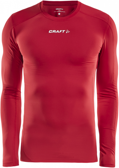 Craft - Long Sleeve Baselayer Kids - Röd & vit